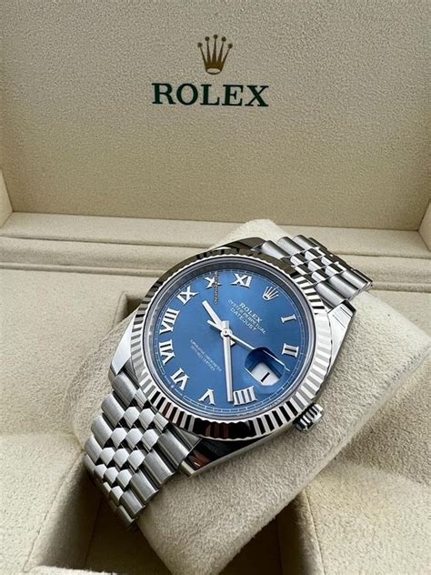 azzuro blue dial rolex|azzurro blue rolex datejust 41.